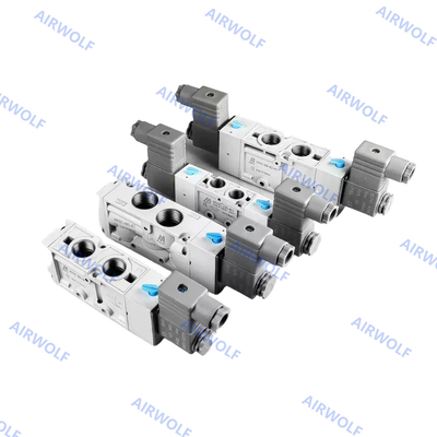 MVSC-300-4E1 MVSC-300-4E2 3/8 Mindman 5/2 Way 0.2-0.8Mpa Aluminum DC24V AC220V AC110V DC12V