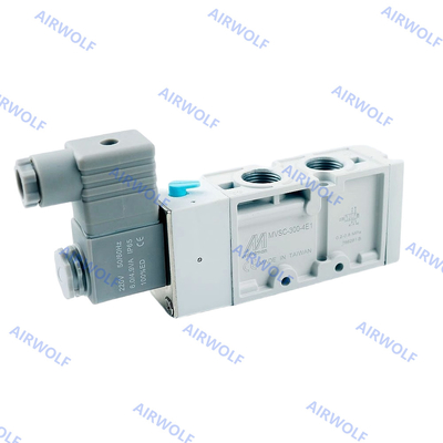 MVSC-300-4E1 MVSC-300-4E2 3/8 Mindman 5/2 Way 0.2-0.8Mpa Aluminum DC24V AC220V AC110V DC12V