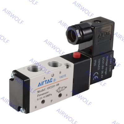 4V210-06/08, 4V220-06/08 AIRTAC 4V200 Series 5/2 way Electric Solenoid Valve 1/8" 1/4"
