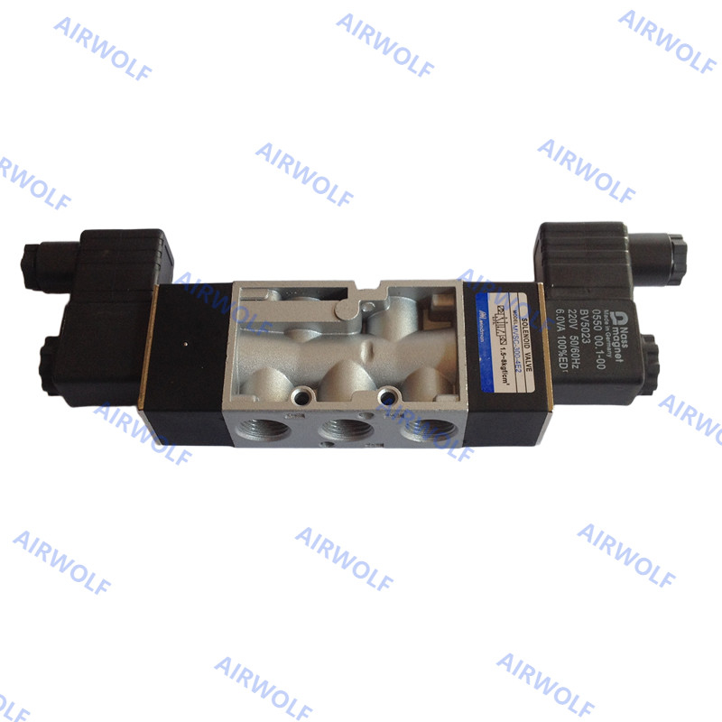 MVSC-300-4E1 MVSC-300-4E2 3/8 Mindman 5/2 Way 0.2-0.8Mpa Aluminum DC24V AC220V AC110V DC12V