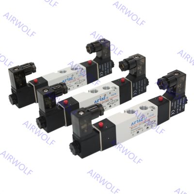 5/2,5/3 Way Airtac électrique électrovannes 4V110-M5, 4V110-06, 4V130C-E-P-06, 4V120-06